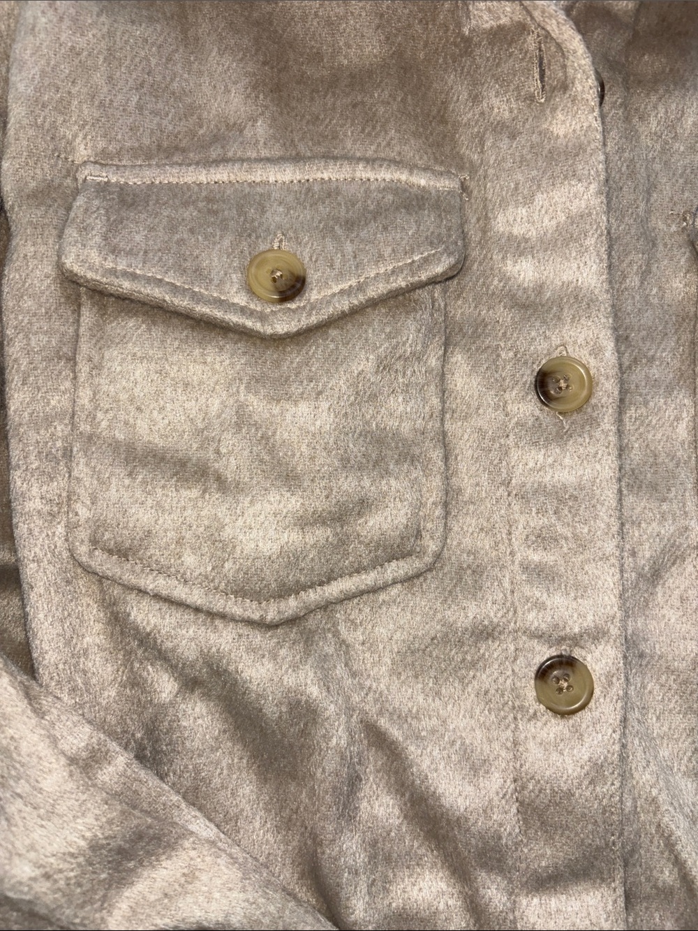 Tan Button-Up Shacket Jacket - Picture 3 of 8